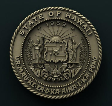 HAWAII STATE SEAL 3D STL 3DWave